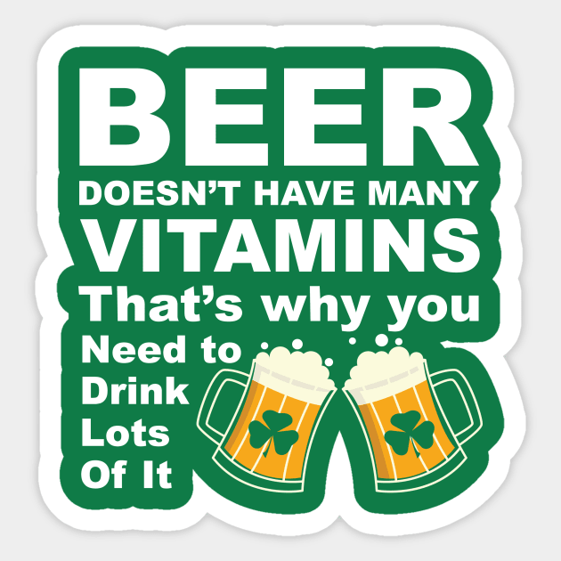 St. Patrick Beer Sticker by sonxisoi